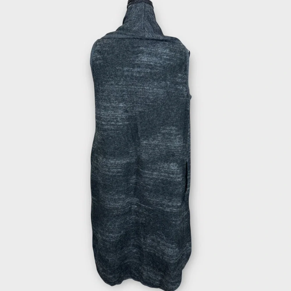 Lucky Brand Wool Blend Sleeveless Draped‎ Sweater Vest Open Cardigan Grey Medium